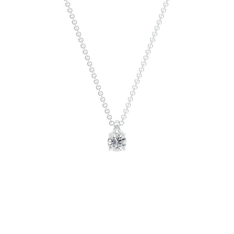 0.30ct natural diamond pendant 18ct white gold.