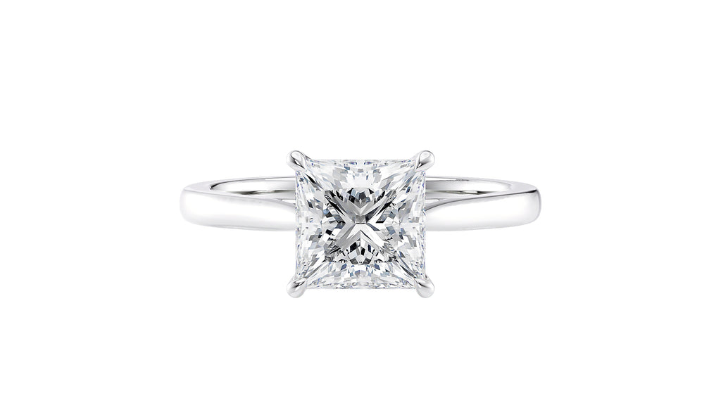 Princess Cut Solitaire Lab Grown Diamond Engagement Ring