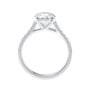 1.50ct laboratory grown diamond solitaire engagement ring with diamond set band white gold side view.