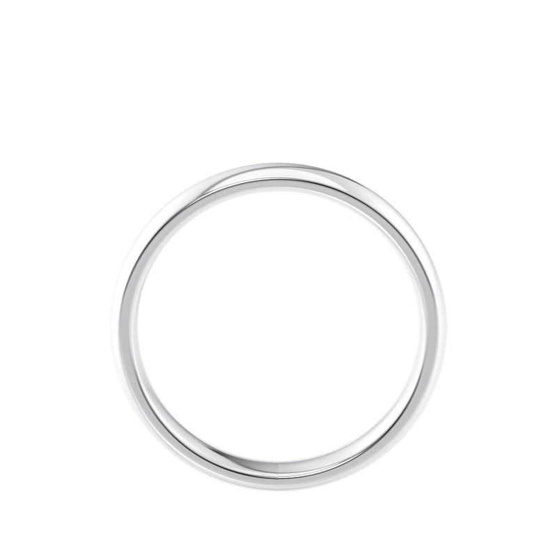 Classic domed edged wedding ring