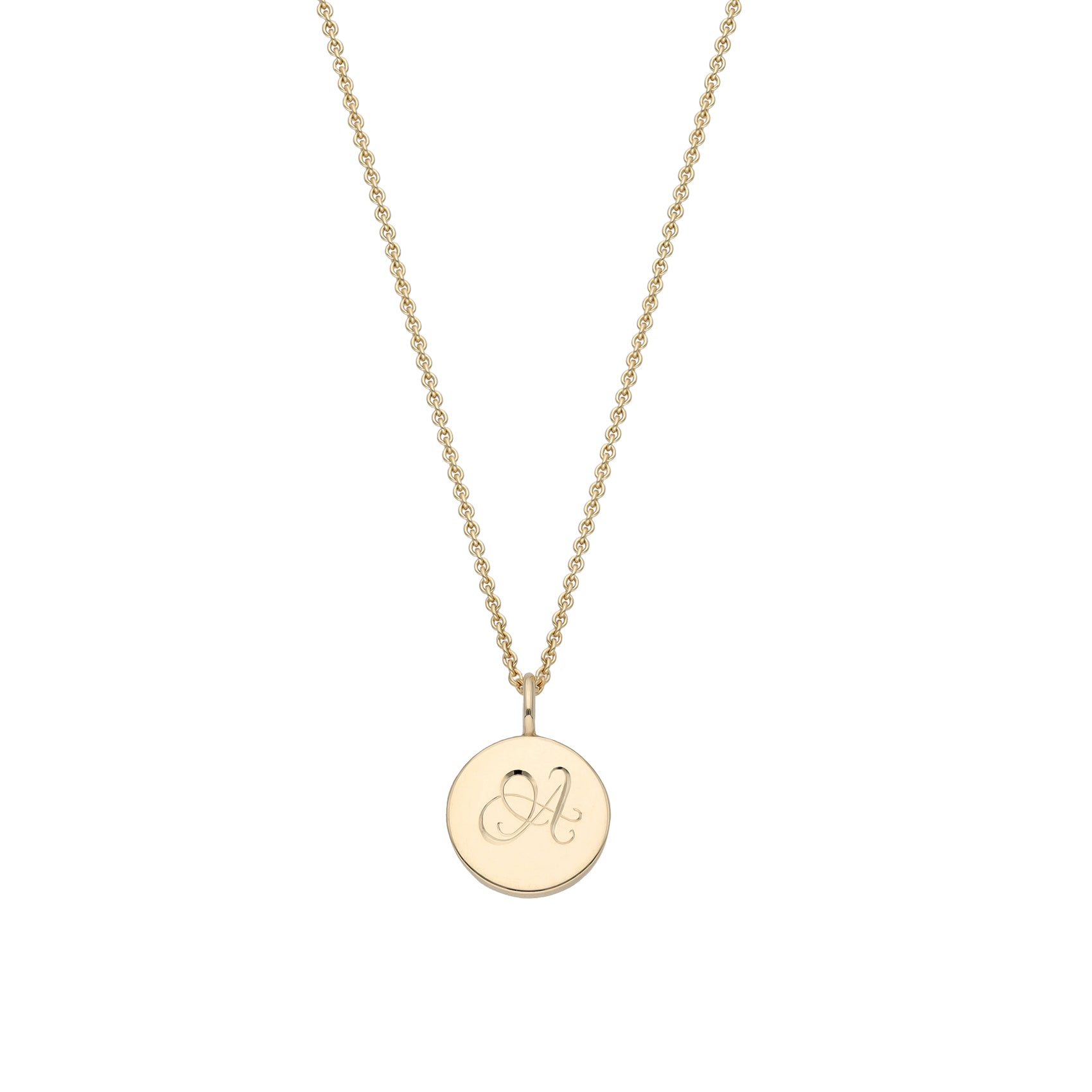 Initial chain hot sale necklace gold