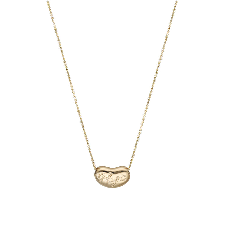 Magic bean gold necklace