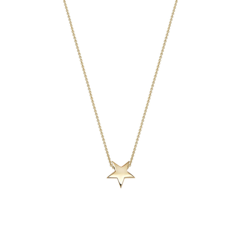 Star solid gold necklace