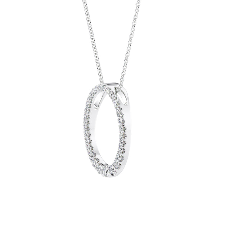 oval-diamond pendant