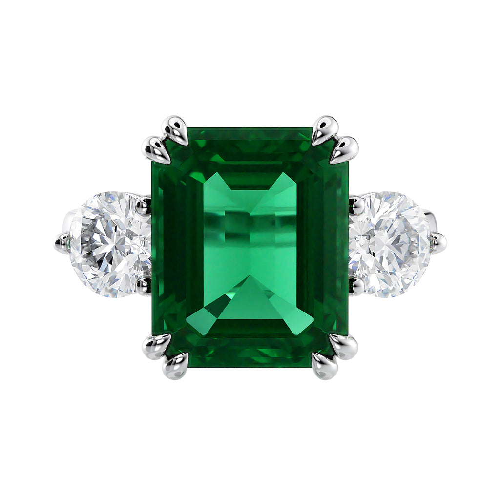 Tiffany Novo™ Round Emerald Ring in Platinum with Pavé Diamonds | Tiffany &  Co.