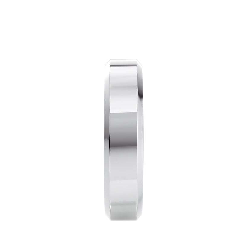 Bevelled edged wedding band